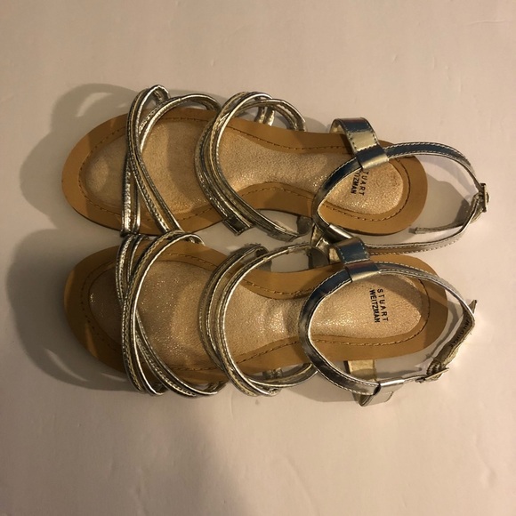 stuart weitzman silver strappy sandals - Picture 5 of 5